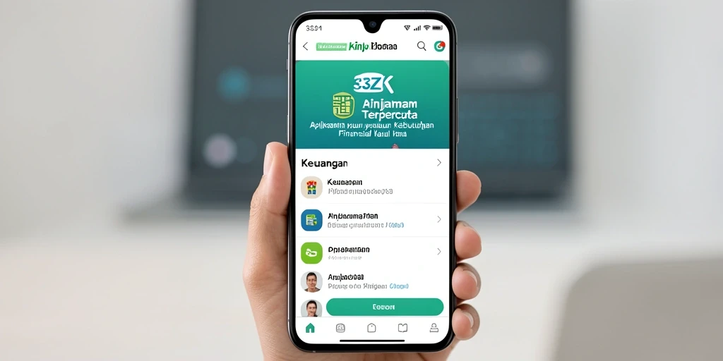 Antarmuka aplikasi 33ZK untuk pengajuan pinjaman yang mudah.