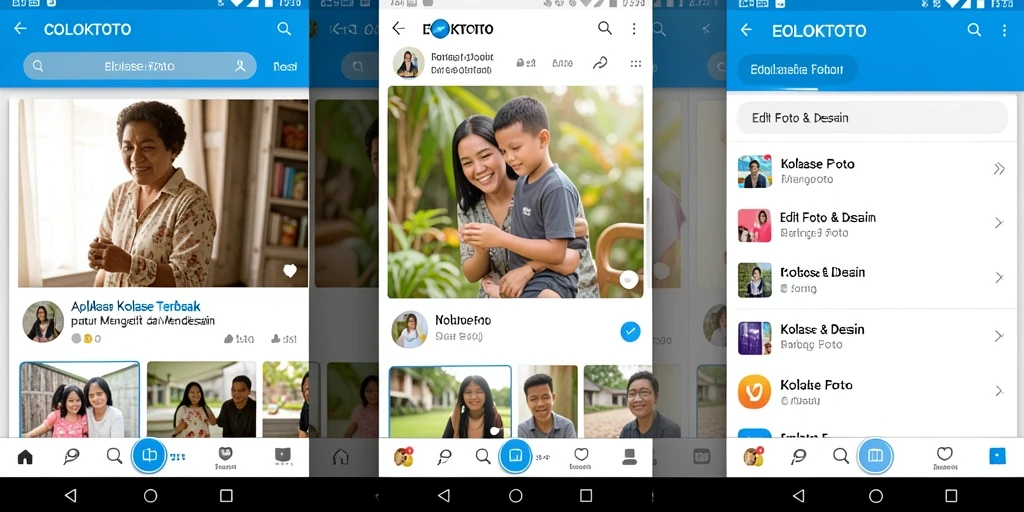 Tampilan antarmuka COLOKTOTO yang memudahkan pembuatan kolase foto.