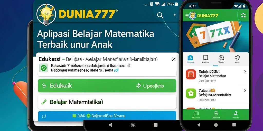 Antarmuka DUNIA777 yang menarik dan interaktif untuk belajar matematika.