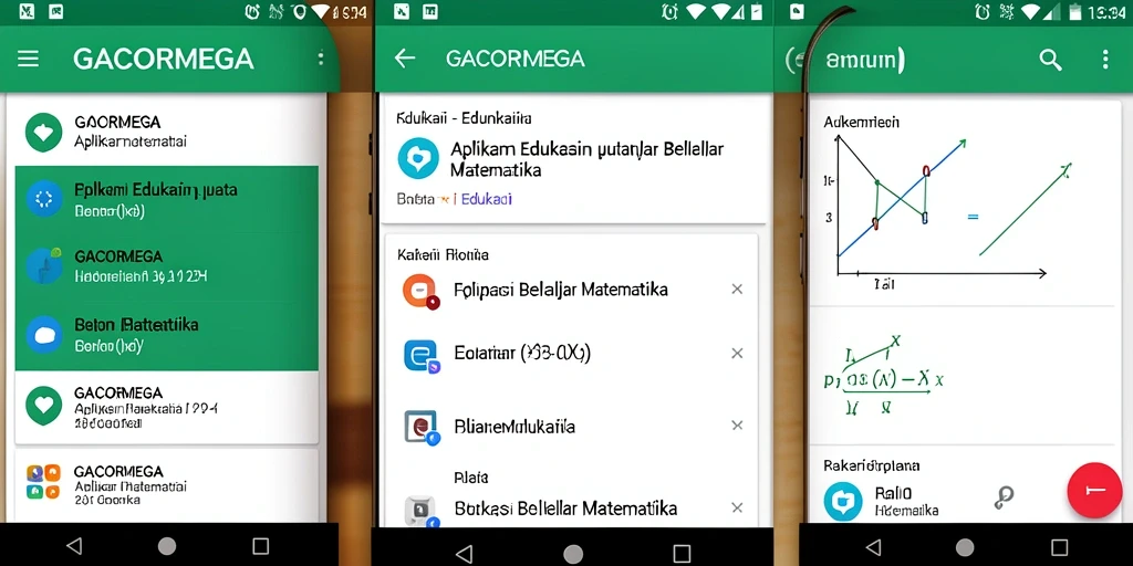 Antarmuka menarik GACORMEGA dalam belajar matematika.