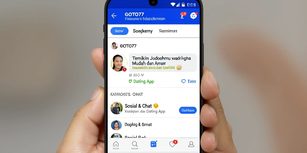 Tampilan antarmuka GOTO77 yang menarik untuk aplikasi Dating App.