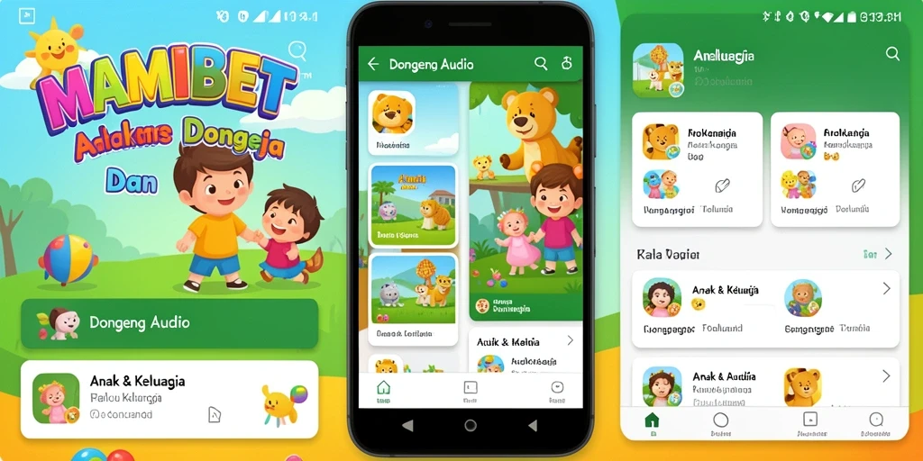 Antarmuka aplikasi MAMIBET yang menyenangkan dan interaktif untuk anak-anak.