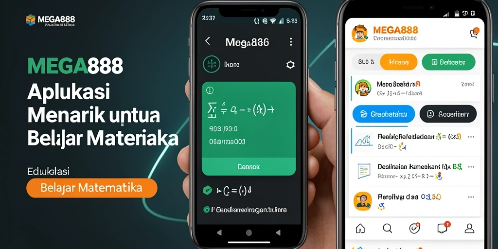 Tampilan antarmuka intuitif dari MEGA888 untuk Belajar Matematika.