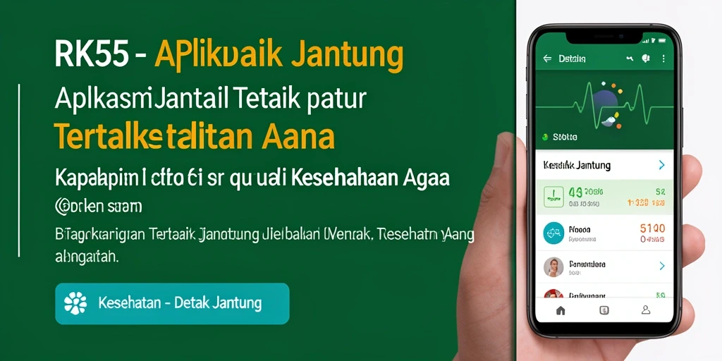 Antarmuka RK55 dengan grafik detak jantung yang jelas dan informatif.