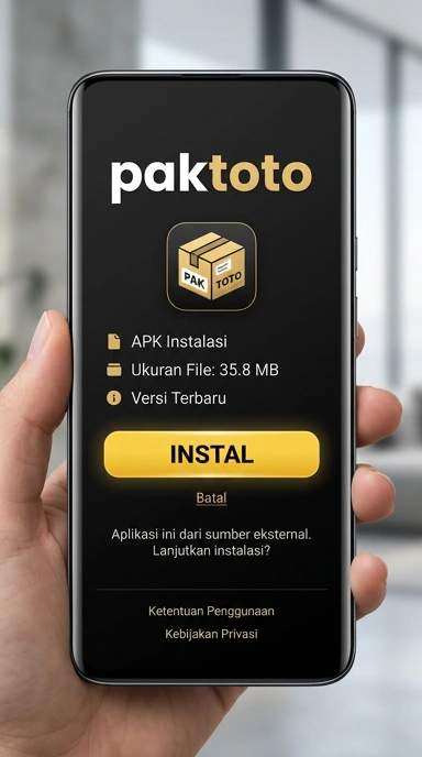 Tampilan halaman APK paktoto