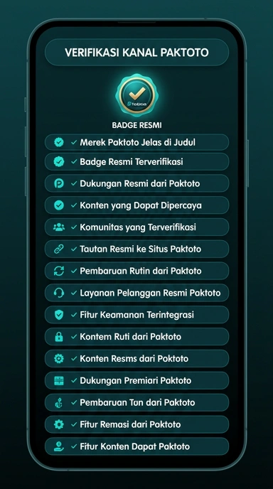 Tampilan kanal resmi paktoto